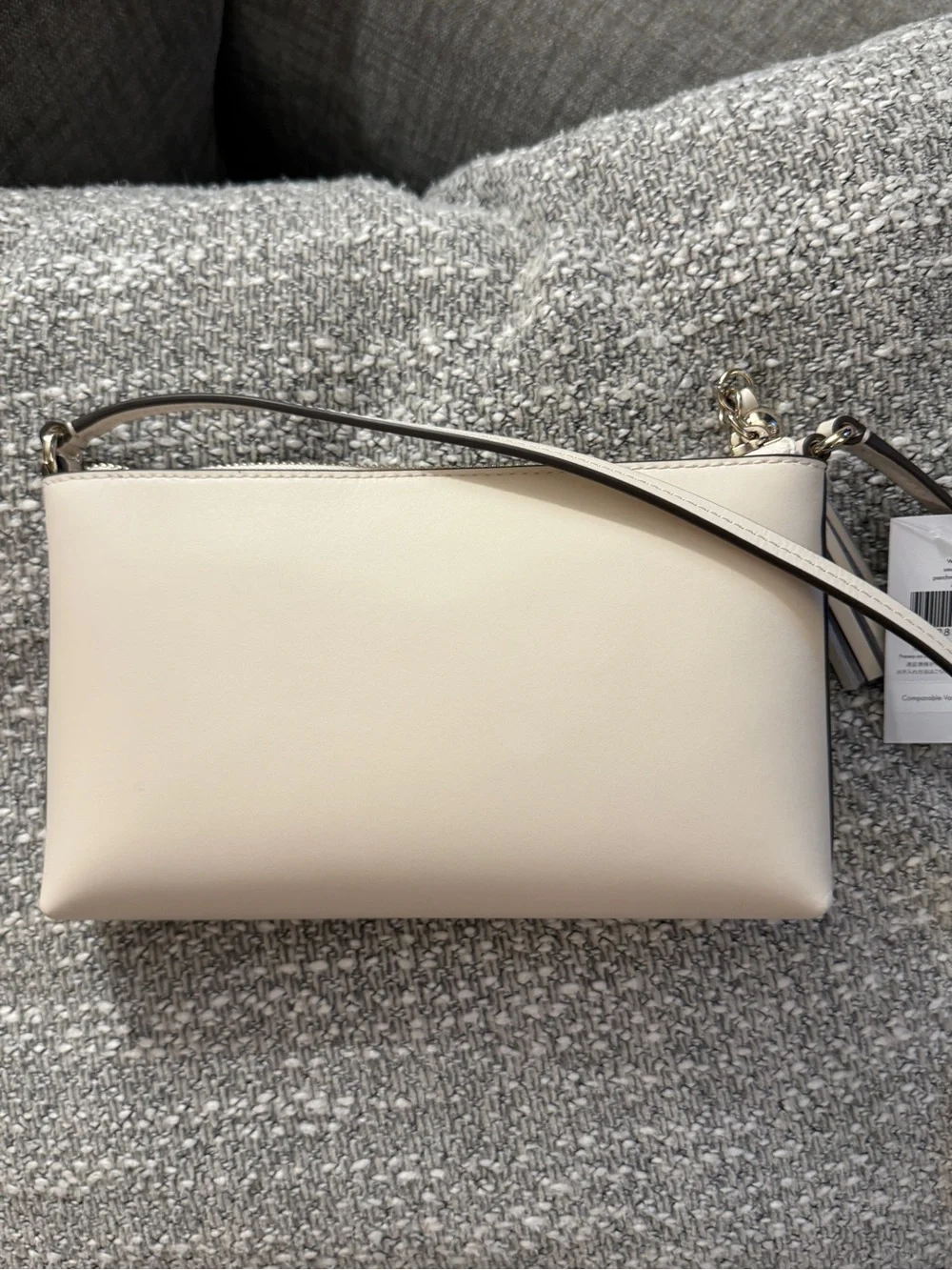 kate spade Ivy Streer Cream Leather Crossbody with Gold Hardware